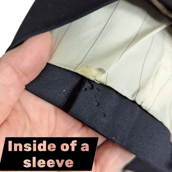 Canali Boyds Size 42R ? Black Italian Designer Blazer Sport Coat Normcore FLAWS - Picture 8 of 14